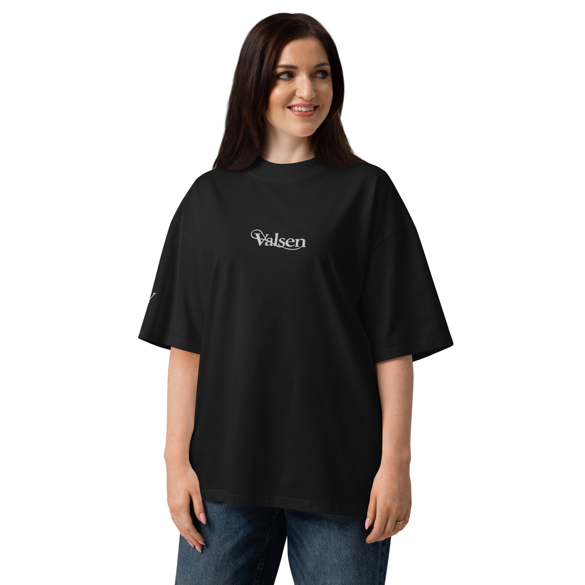 T-shirt Oversize Organique Signature V Brodé – Valsen