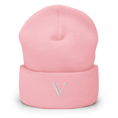 Bonnet à Revers Signature V Brodée – Valsen – couleur Baby Pink