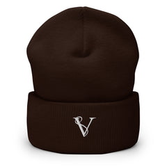 Bonnet à Revers Signature V Brodée – Valsen – couleur Marron