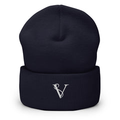 Bonnet à Revers Signature V Brodée – Valsen – couleur Bleu Marine