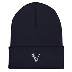 Bonnet à Revers Signature V Brodée – Valsen – couleur Bleu Marine