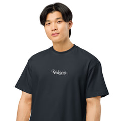 T-shirt Boxy Signature V Brodé – Valsen – couleur Navy Blazer