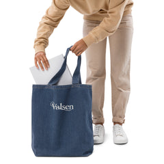 Tote Bag Denim Coton Bio Signature V Brodé – Valsen
