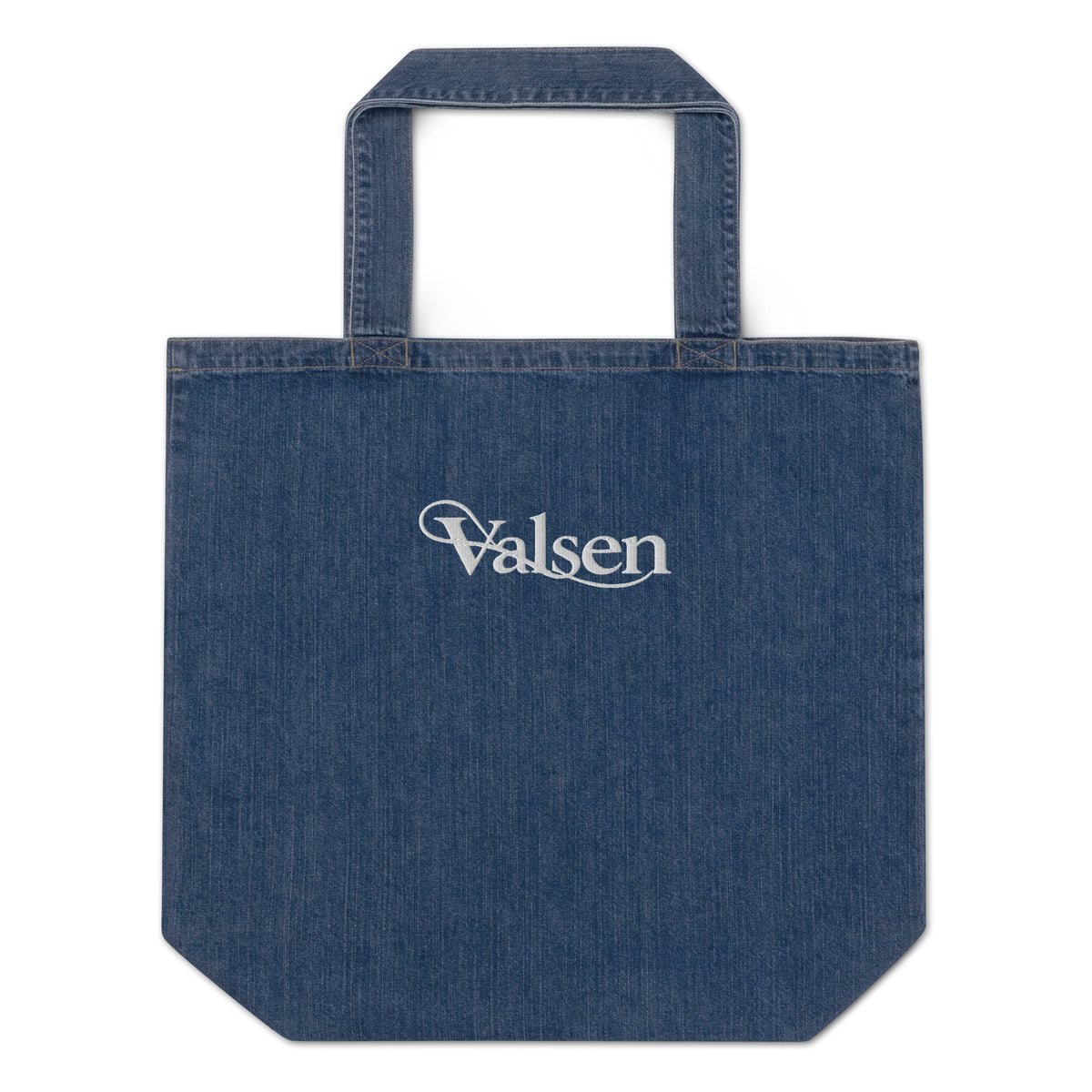Tote Bag Denim Coton Bio Signature V Brodé – Valsen