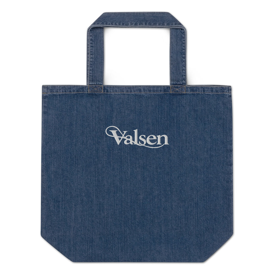 Tote Bag Denim Coton Bio Signature V Brodé – Valsen