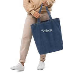 Tote Bag Denim Coton Bio Signature V Brodé – Valsen