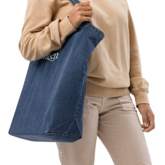 Tote Bag Denim Coton Bio Signature V Brodé – Valsen