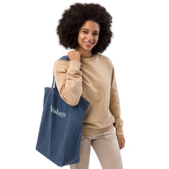 Tote Bag Denim Coton Bio Signature V Brodé – Valsen