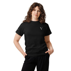 T-shirt classique Signature V Brodé – Valsen – couleur Noir