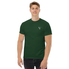 T-shirt Classique Signature V Brodé – Valsen – couleur Vert Forêt