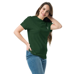 T-shirt classique Signature V Brodé – Valsen – couleur Vert Forêt