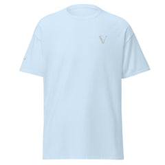 T-shirt classique Signature V Brodé – Valsen – couleur Bleu Clair