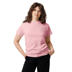 T-shirt classique Signature V Brodé – Valsen – couleur Rose Clair