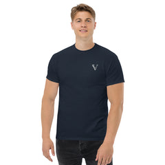 T-shirt Classique Signature V Brodé – Valsen – couleur Bleu Marine