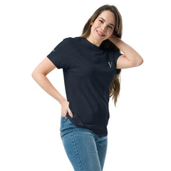 T-shirt classique Signature V Brodé – Valsen – couleur Bleu Marine