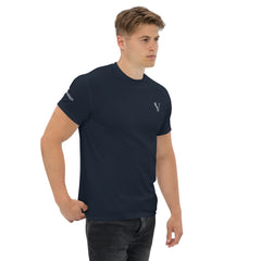 T-shirt Classique Signature V Brodé – Valsen – couleur Bleu Marine