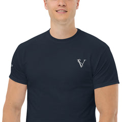 T-shirt Classique Signature V Brodé – Valsen – couleur Bleu Marine