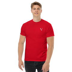 T-shirt Classique Signature V Brodé – Valsen – couleur Rouge