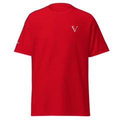 T-shirt classique Signature V Brodé – Valsen – couleur Rouge