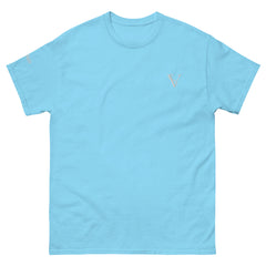T-shirt classique Signature V Brodé – Valsen – couleur Bleu Ciel