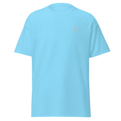 T-shirt classique Signature V Brodé – Valsen – couleur Bleu Ciel