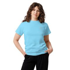 T-shirt classique Signature V Brodé – Valsen – couleur Bleu Ciel