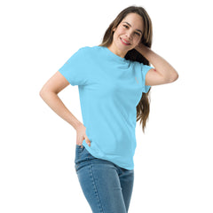 T-shirt classique Signature V Brodé – Valsen – couleur Bleu Ciel