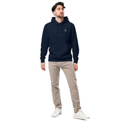 Sweat Coton Bio Signature V Brodé – Valsen – couleur French Navy