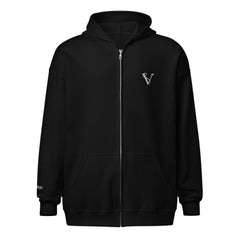 Sweat à Capuche Zippé Signature V Brodé – Valsen – couleur Noir