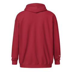 Sweat à Capuche Zippé Signature V Brodé – Valsen – couleur Rouge Cardinal