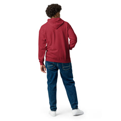 Sweat à Capuche Zippé Signature V Brodé – Valsen – couleur Rouge Cardinal