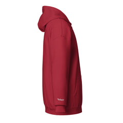 Sweat à Capuche Zippé Signature V Brodé – Valsen – couleur Rouge Cardinal