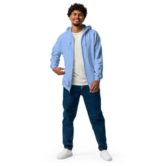 Sweat à Capuche Zippé Signature V Brodé – Valsen – couleur Bleu Clair