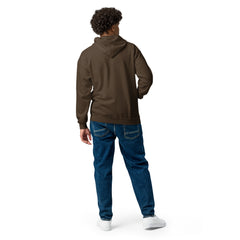 Sweat à Capuche Zippé Signature V Brodé – Valsen – couleur Dark Chocolate