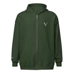 Sweat à Capuche Zippé Signature V Brodé – Valsen – couleur Vert Forêt