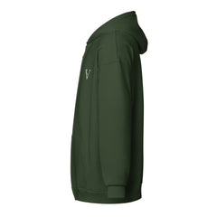 Sweat à Capuche Zippé Signature V Brodé – Valsen – couleur Vert Forêt