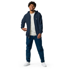 Sweat à Capuche Zippé Signature V Brodé – Valsen – couleur Bleu Marine