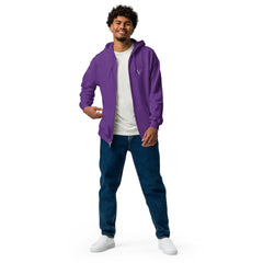 Sweat à Capuche Zippé Signature V Brodé – Valsen – couleur Violet