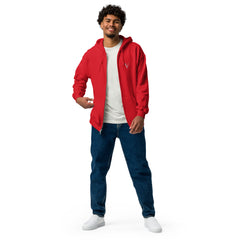 Sweat à Capuche Zippé Signature V Brodé – Valsen – couleur Rouge