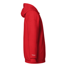 Sweat à Capuche Zippé Signature V Brodé – Valsen – couleur Rouge
