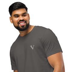 T-shirt Moyen-Épais Coton Bio Signature V Brodé – Valsen – couleur Anthracite
