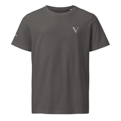 T-shirt Moyen-Épais Coton Bio Signature V Brodé – Valsen – couleur Anthracite