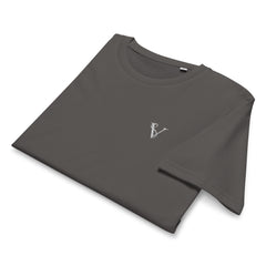 T-shirt Moyen-Épais Coton Bio Signature V Brodé – Valsen – couleur Anthracite