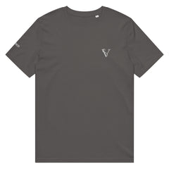 T-shirt Moyen-Épais Coton Bio Signature V Brodé – Valsen – couleur Anthracite