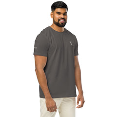 T-shirt Moyen-Épais Coton Bio Signature V Brodé – Valsen – couleur Anthracite