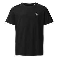 T-shirt Moyen-Épais Coton Bio Signature V Brodé – Valsen – couleur Noir