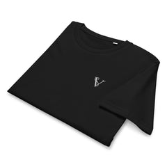 T-shirt Moyen-Épais Coton Bio Signature V Brodé – Valsen – couleur Noir
