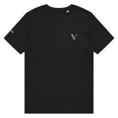 T-shirt Moyen-Épais Coton Bio Signature V Brodé – Valsen – couleur Noir