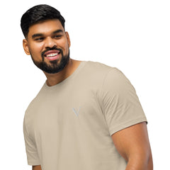 T-shirt Moyen-Épais Coton Bio Signature V Brodé – Valsen – couleur Desert Dust