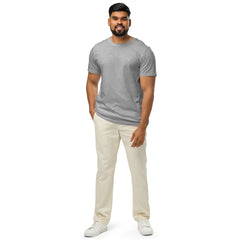 T-shirt Moyen-Épais Coton Bio Signature V Brodé – Valsen – couleur Gris Chiné